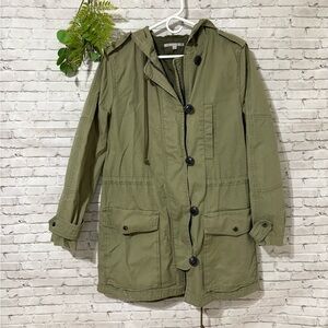 Gap Olive Green Utility Field Twill Cotton Parka